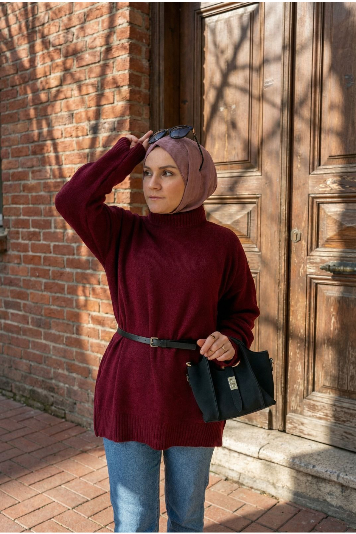 Boğazlı Triko Kazak